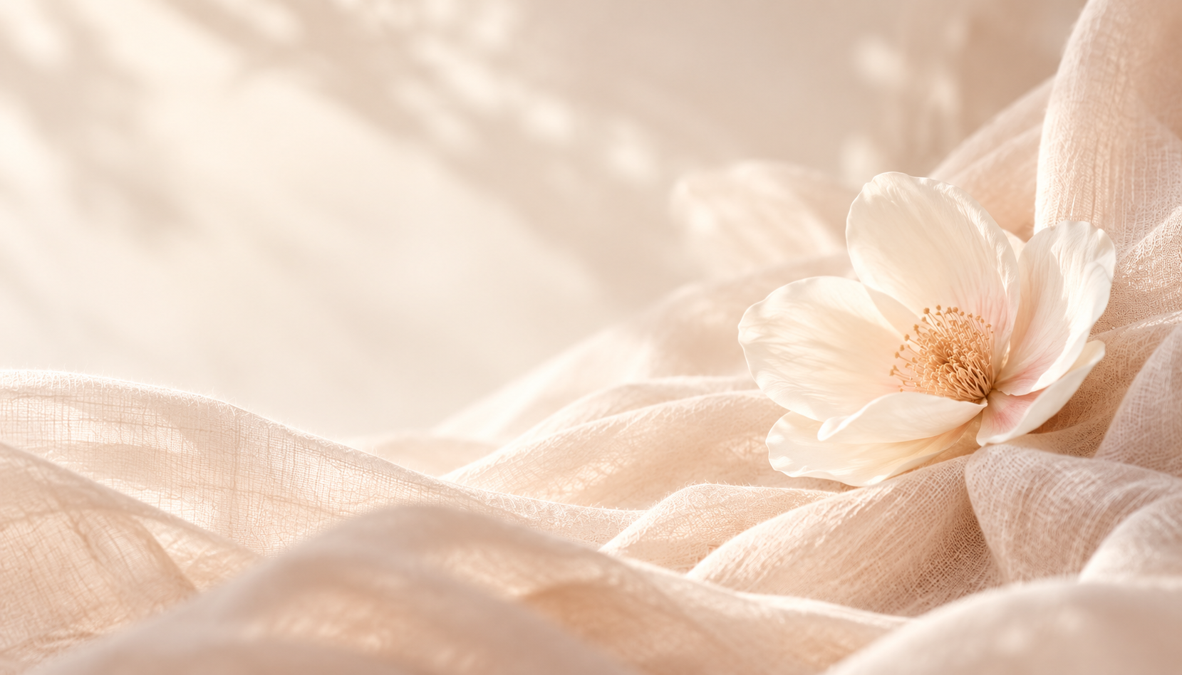 Ivory flower with detailed petals